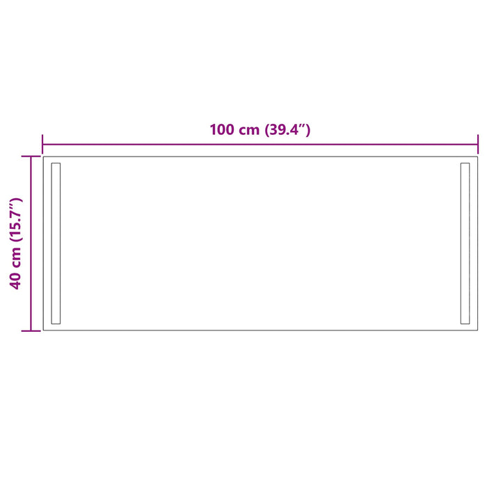 Oglindă de baie cu LED cu oglindă Transparent 100 x 40 cm WALTI