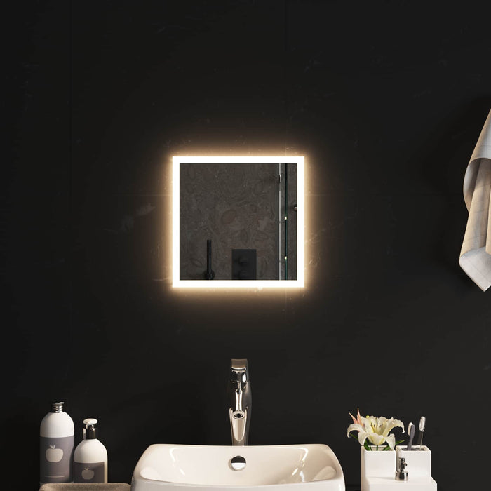 Oglindă de baie cu LED Transparent 30 x 30 cm sticlă securizată WALTI