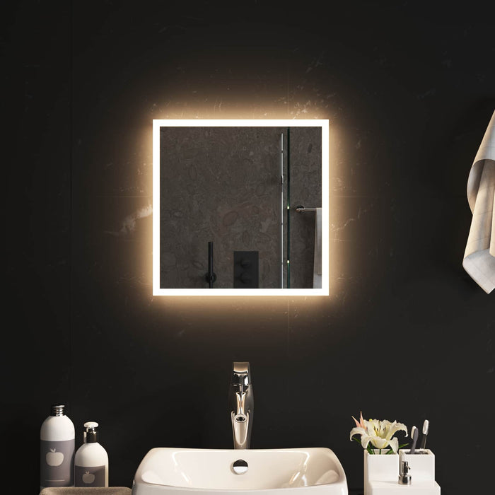 Oglindă de baie cu LED Transparent 40 x 40 cm sticlă securizată WALTI