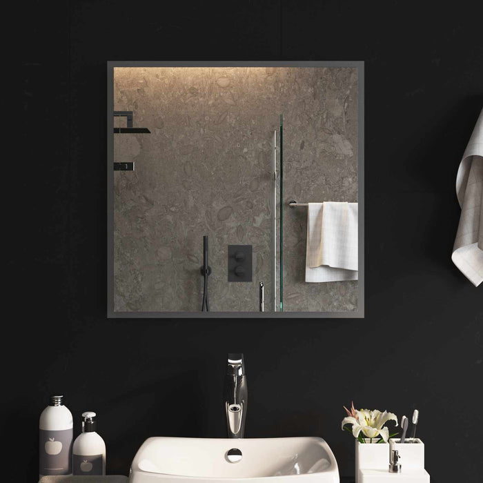 Oglindă de baie cu LED Transparent 60 x 60 cm sticlă securizată WALTI