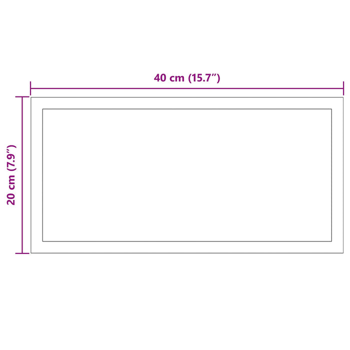 Oglindă de baie cu LED Transparent 40 x 20 cm sticlă securizată WALTI