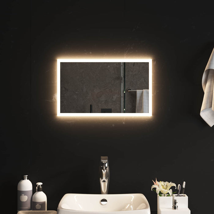 Oglindă de baie cu LED Transparent 50 x 30 cm sticlă securizată WALTI