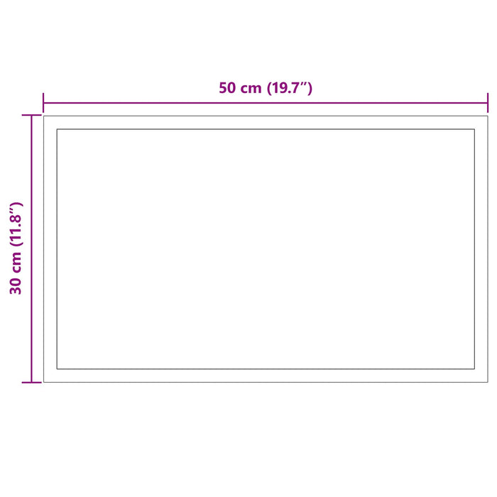 Oglindă de baie cu LED Transparent 50 x 30 cm sticlă securizată WALTI