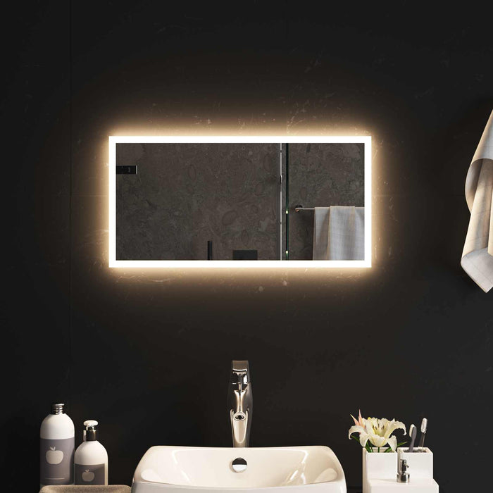 Oglindă de baie cu LED Transparent 60 x 30 cm sticlă securizată WALTI