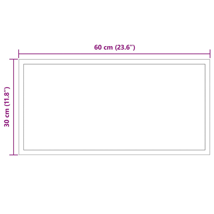 Oglindă de baie cu LED Transparent 60 x 30 cm sticlă securizată WALTI