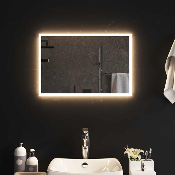 Oglindă de baie cu LED Transparent 60 x 40 cm sticlă securizată WALTI