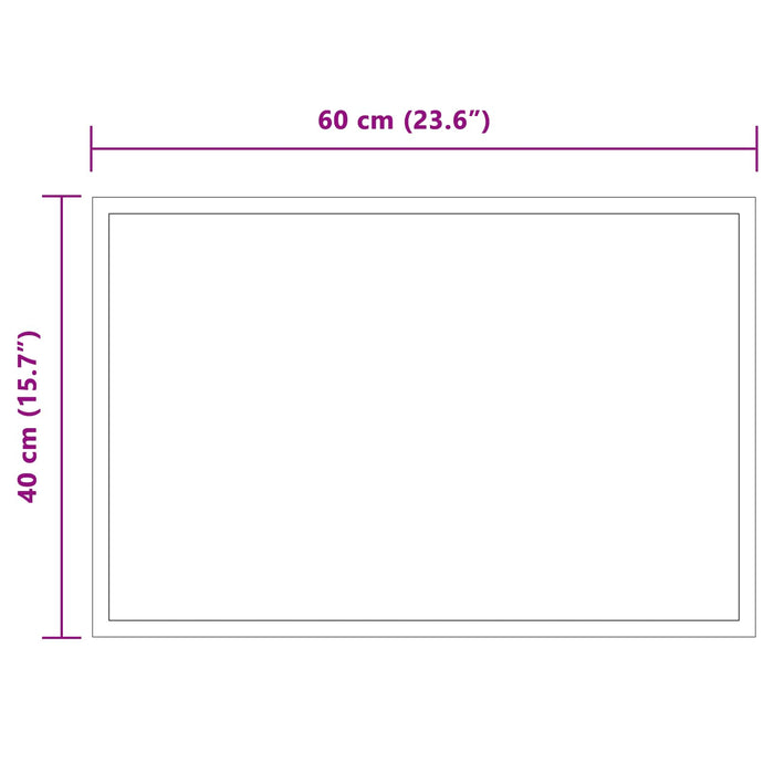 Oglindă de baie cu LED Transparent 60 x 40 cm sticlă securizată WALTI