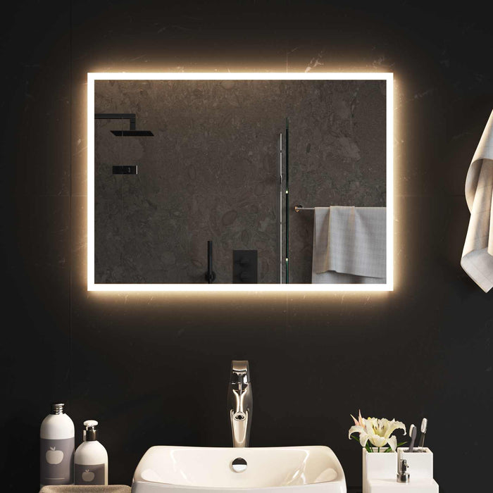 Oglindă de baie cu LED Transparent 70 x 50 cm sticlă securizată WALTI