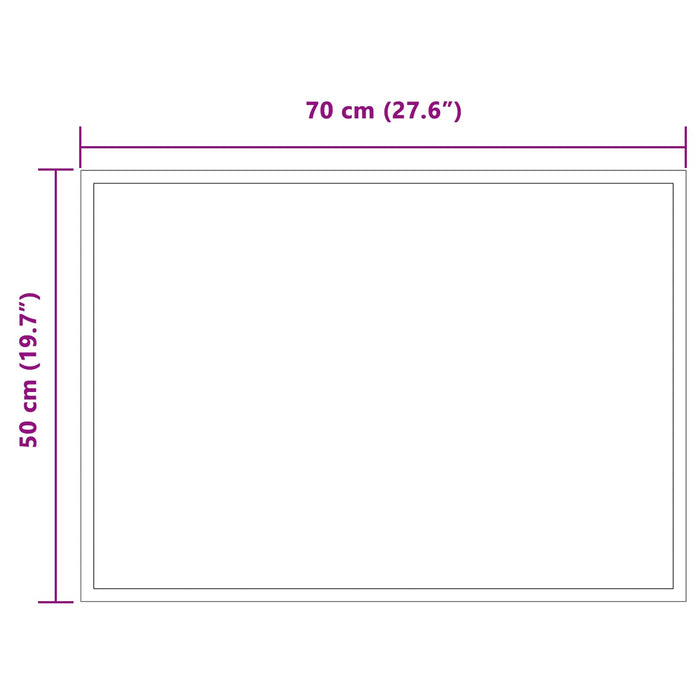 Oglindă de baie cu LED Transparent 70 x 50 cm sticlă securizată WALTI
