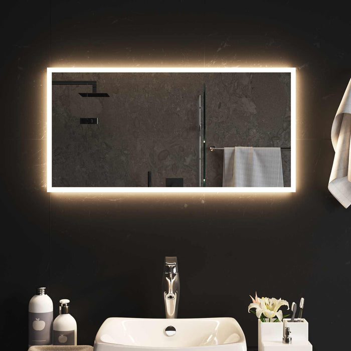 Oglindă de baie cu LED Transparent 80 x 40 cm sticlă securizată WALTI