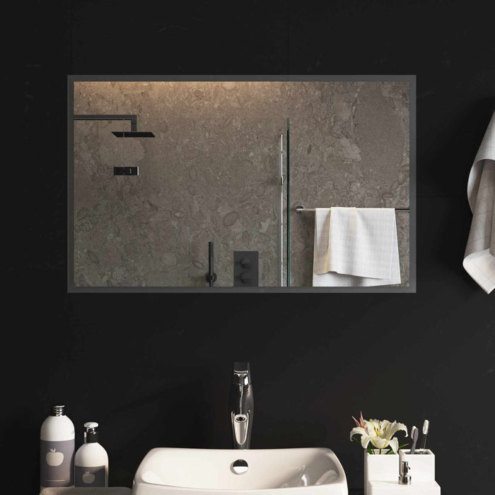 Oglindă de baie cu LED Transparent 80 x 50 cm sticlă securizată WALTI