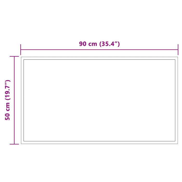 Oglindă de baie cu LED Transparent 90 x 50 cm sticlă securizată WALTI