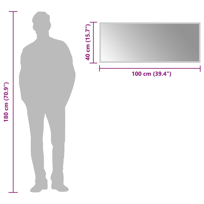Oglindă de baie cu LED cu oglindă Transparent 100 x 40 cm WALTI