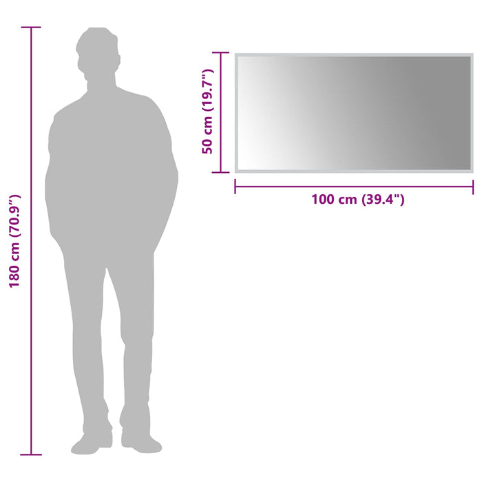 Oglindă de baie cu LED cu oglindă Transparent 100 x 50 cm WALTI