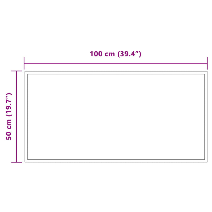 Oglindă de baie cu LED cu oglindă Transparent 100 x 50 cm WALTI