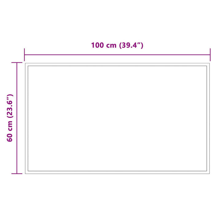 Oglindă de baie cu LED cu oglindă Transparent 100 x 60 cm WALTI