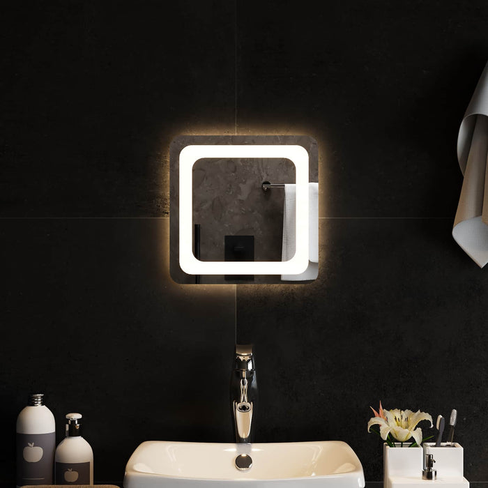 Oglindă de baie cu LED Transparent 30 x 30 cm sticlă securizată WALTI
