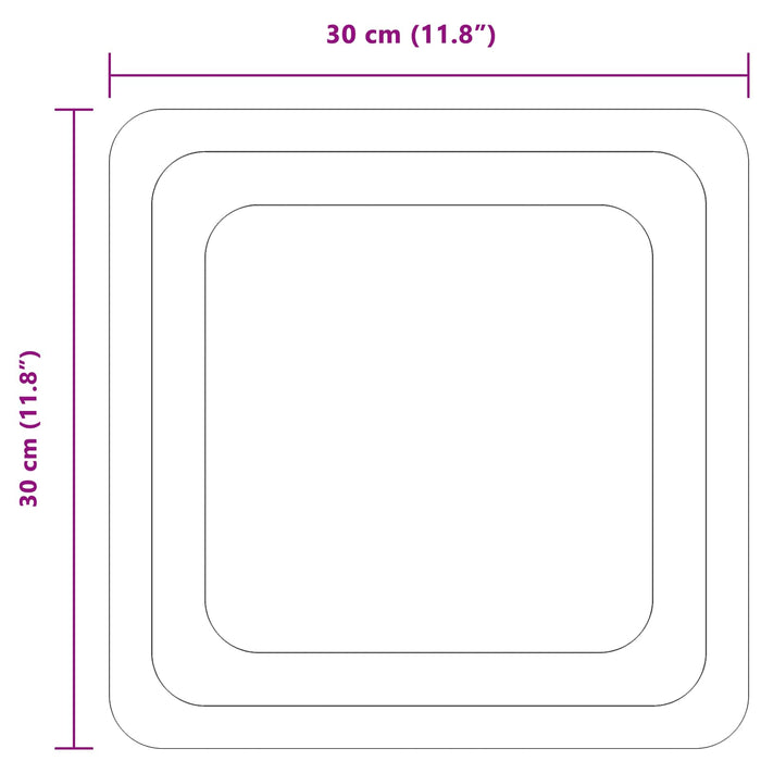 Oglindă de baie cu LED Transparent 30 x 30 cm sticlă securizată WALTI