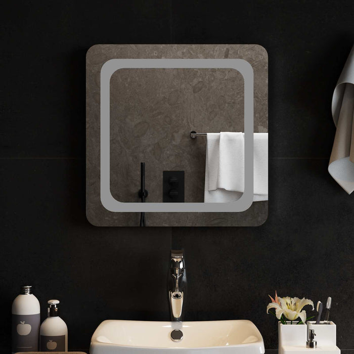 Oglindă de baie cu LED Transparent 50 x 50 cm sticlă securizată WALTI