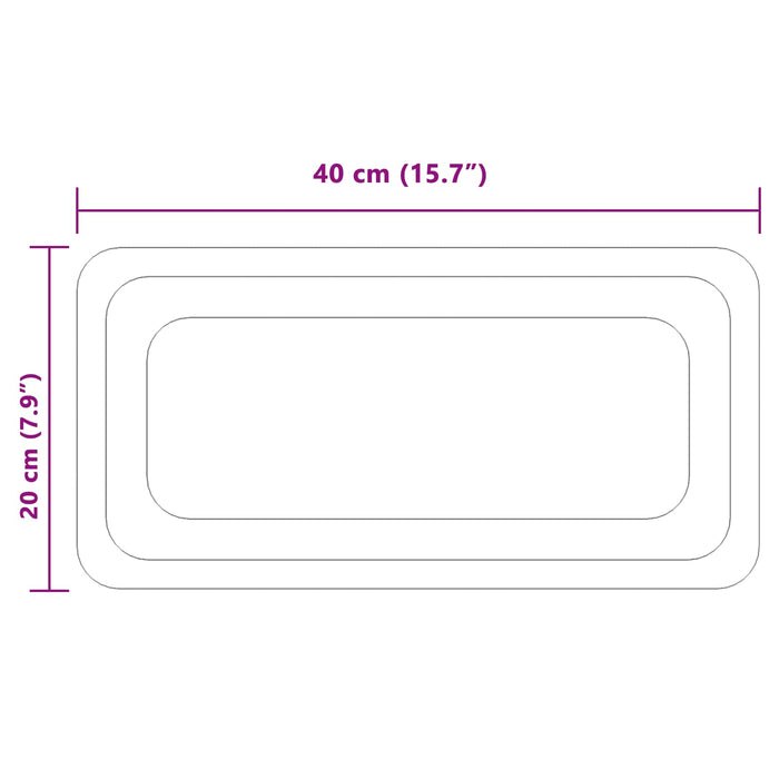 Oglindă de baie cu LED Transparent 40 x 20 cm sticlă securizată WALTI