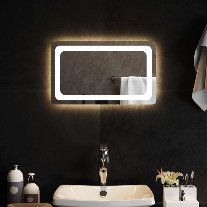 Oglindă de baie cu LED Transparent 50 x 30 cm sticlă securizată WALTI