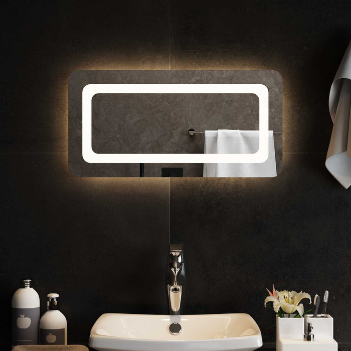 Oglindă de baie cu LED Transparent 60 x 30 cm sticlă securizată WALTI