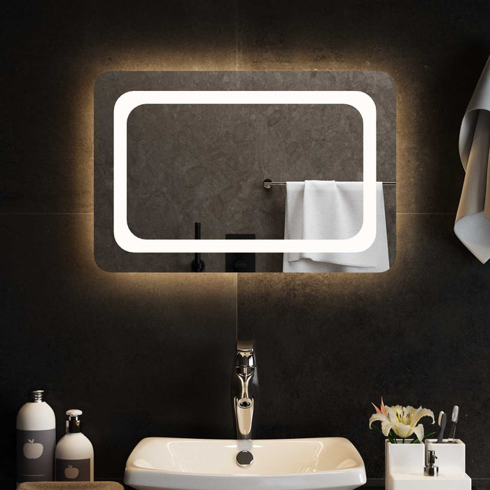 Oglindă de baie cu LED Transparent 60 x 40 cm sticlă securizată WALTI