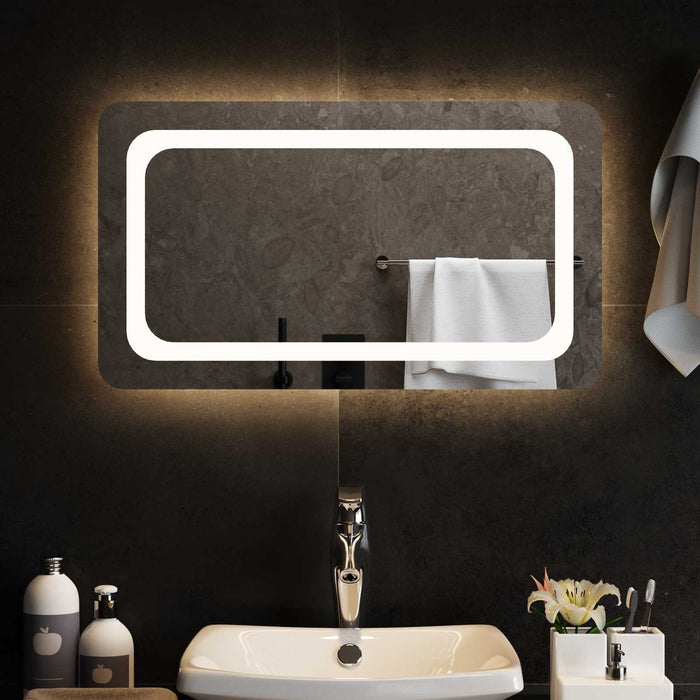 Oglindă de baie cu LED Transparent 70 x 40 cm sticlă securizată WALTI