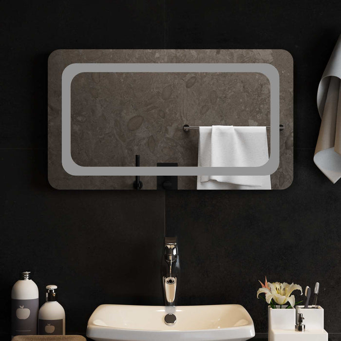 Oglindă de baie cu LED Transparent 70 x 40 cm sticlă securizată WALTI