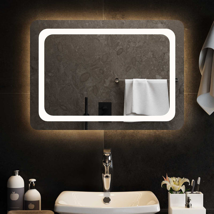Oglindă de baie cu LED Transparent 70 x 50 cm sticlă securizată WALTI