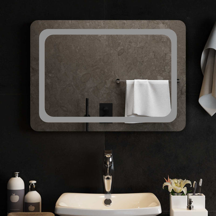 Oglindă de baie cu LED Transparent 70 x 50 cm sticlă securizată WALTI