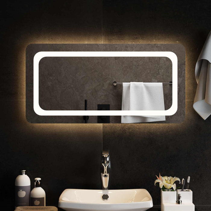 Oglindă de baie cu LED Transparent 80 x 40 cm sticlă securizată WALTI