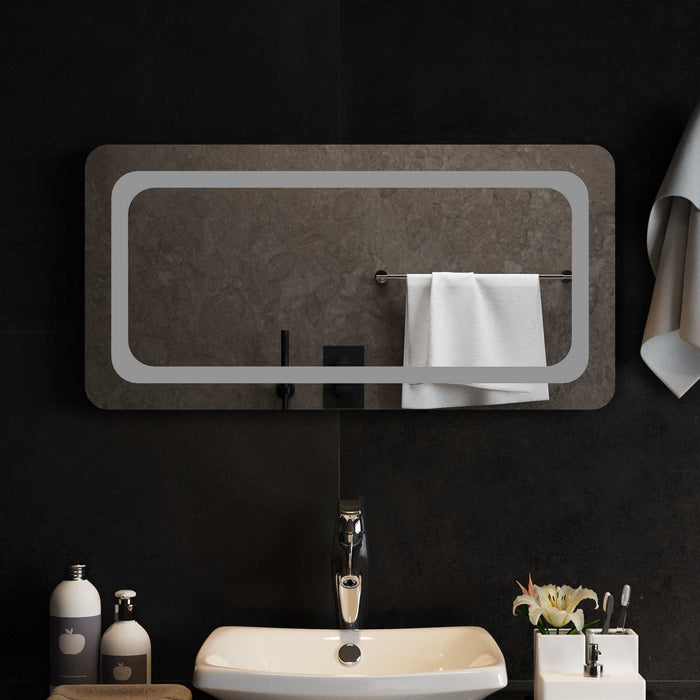 Oglindă de baie cu LED Transparent 80 x 40 cm sticlă securizată WALTI