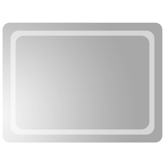 Oglindă de baie cu LED Transparent 80 x 60 cm sticlă securizată WALTI