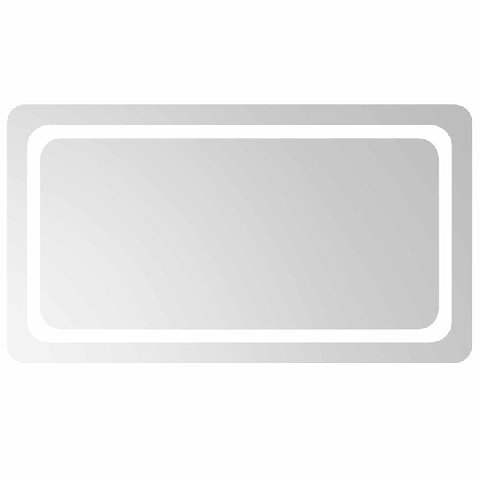Oglindă de baie cu LED Transparent 90 x 50 cm sticlă securizată WALTI
