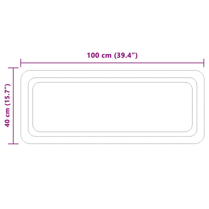 Oglindă de baie cu LED cu oglindă Transparent 100 x 40 cm WALTI