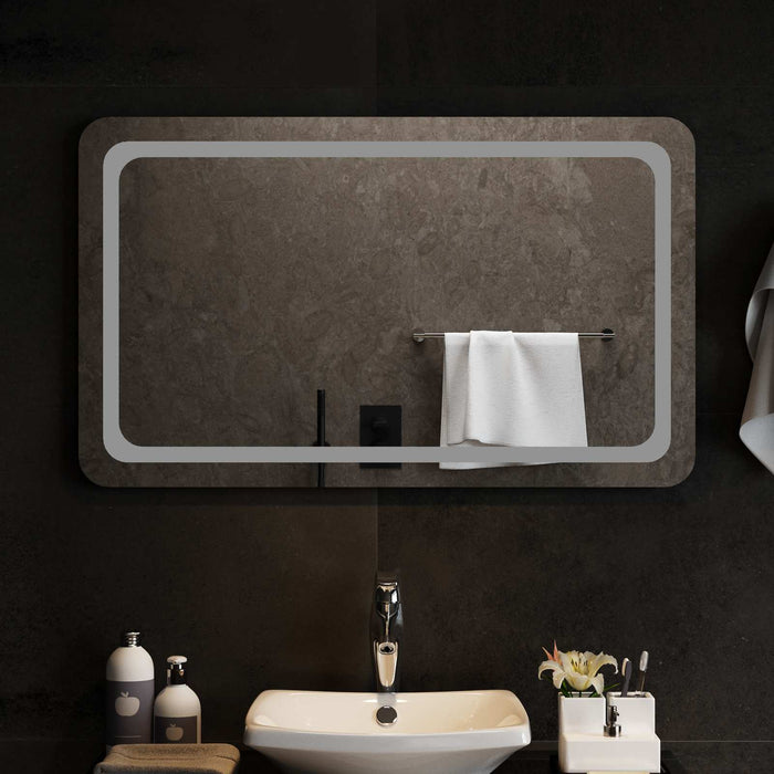 Oglindă de baie cu LED cu oglindă Transparent 100 x 60 cm WALTI