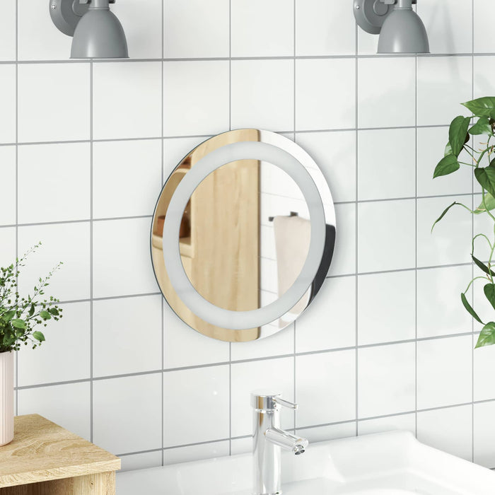 Oglindă de baie cu LED Transparent Ø 30 cm sticlă securizată - WALTI WALTI