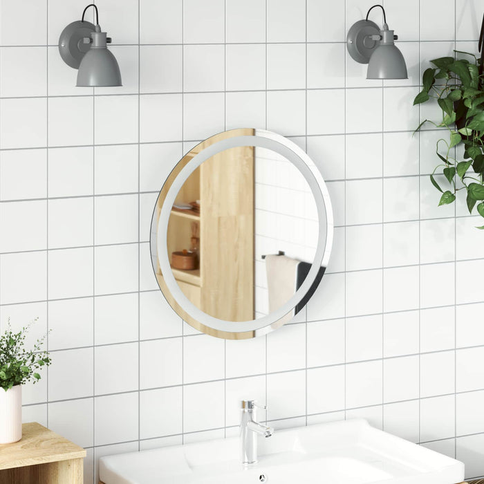 Oglindă de baie cu LED Transparent Ø 50 cm sticlă securizată WALTI
