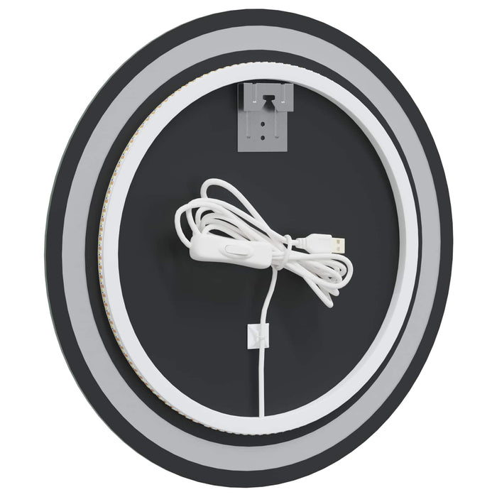 Oglindă de baie cu LED Transparent Ø 50 cm sticlă securizată WALTI