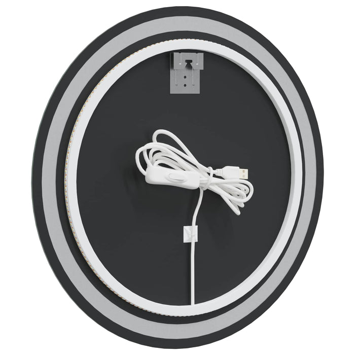 Oglindă de baie cu LED Transparent Ø 60 cm sticlă securizată WALTI