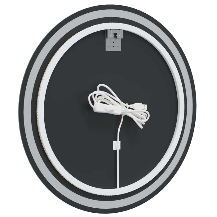 Oglindă de baie cu LED Transparent Ø 70 cm sticlă securizată WALTI
