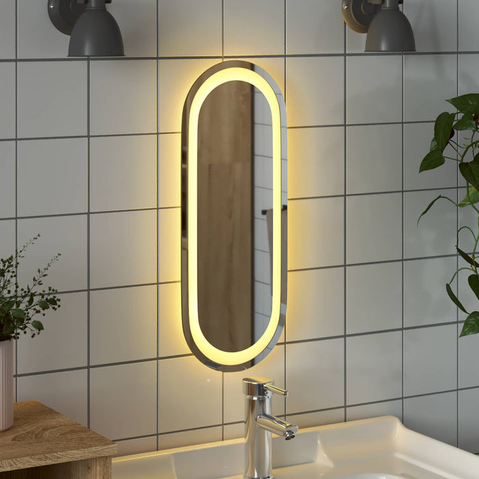 Oglindă de baie cu LED Transparent 40 x 15 cm sticlă securizată - WALTI WALTI
