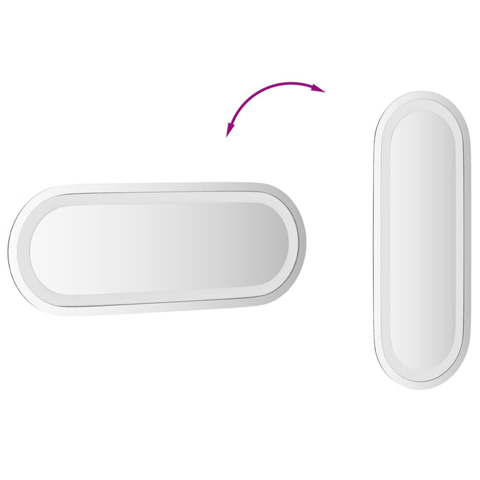 Oglindă de baie cu LED Transparent 40 x 15 cm sticlă securizată - WALTI WALTI