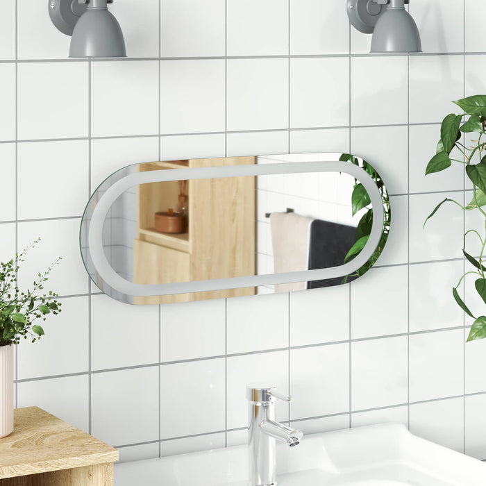 Oglindă de baie cu LED Transparent 50 x 20 cm sticlă securizată WALTI