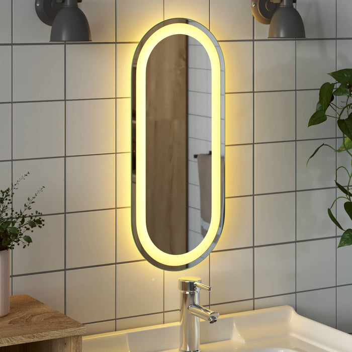 Oglindă de baie cu LED Transparent 60 x 25 cm sticlă securizată WALTI