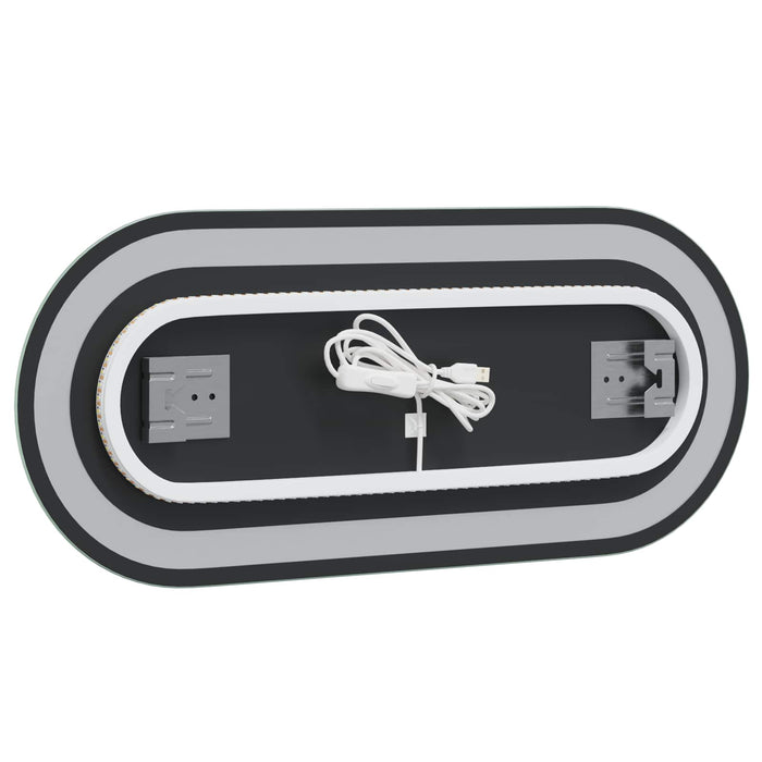 Oglindă de baie cu LED Transparent 60 x 25 cm sticlă securizată WALTI