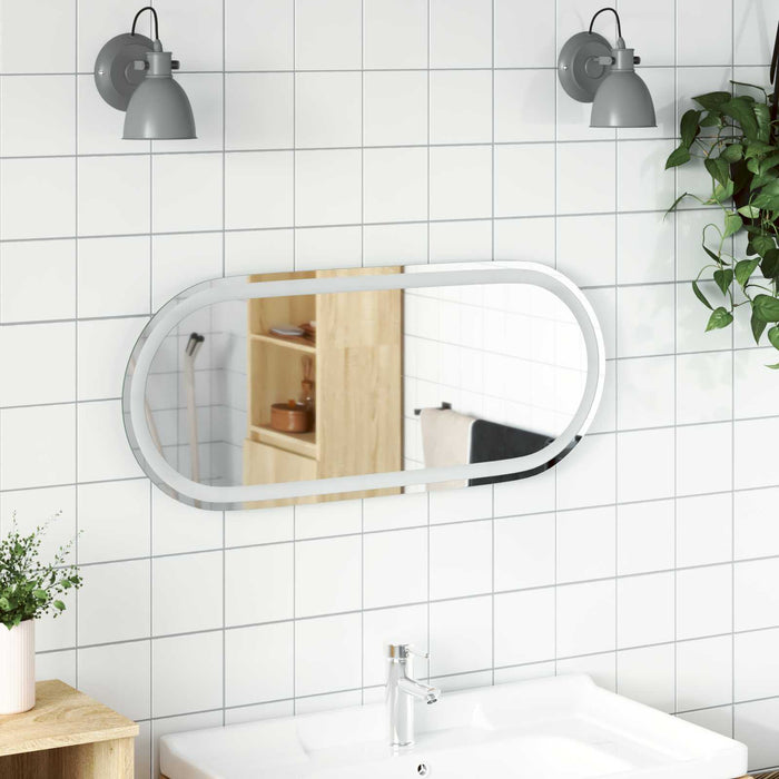 Oglindă de baie cu LED Transparent 90 x 40 cm sticlă securizată WALTI