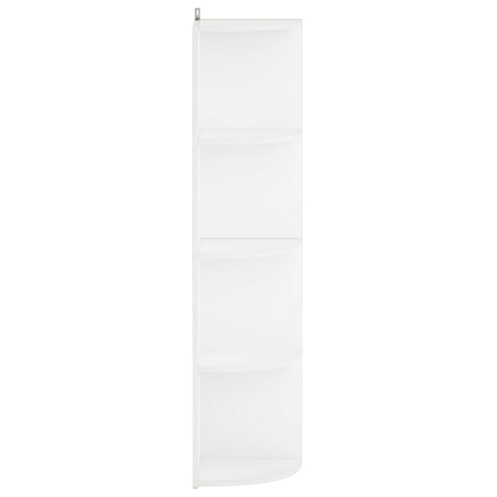 Raft de colț 4 niveluri 31,5 x 31 x 130 cm Lemn prelucrat Alb WALTI