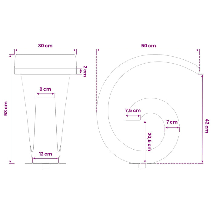 Cascadă de Piscină cu LED Oțel inoxidabil 304 50 x 30 x 53 cm - WALTI WALTI